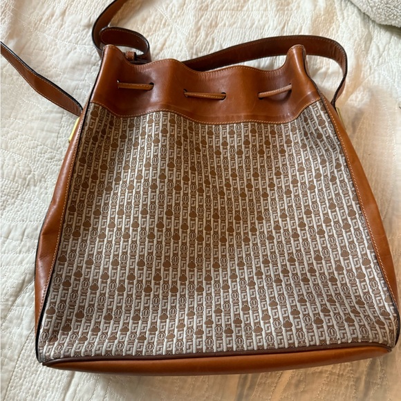 Rare vintage leather and fabric Judith Leiber bag; excellent condition - Picture 2 of 4